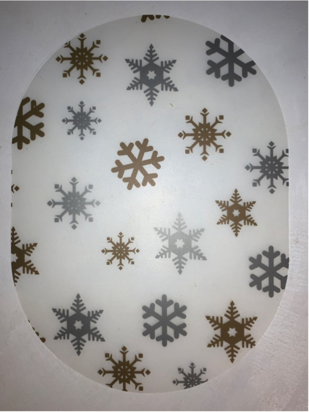 6 Snowflake placemats plastic One Size silver Gold clear